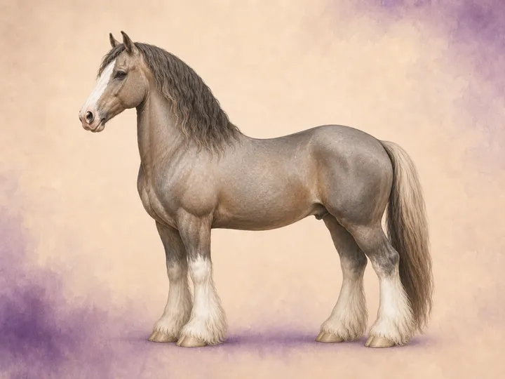 Korsning mellan Clydesdale och Arab