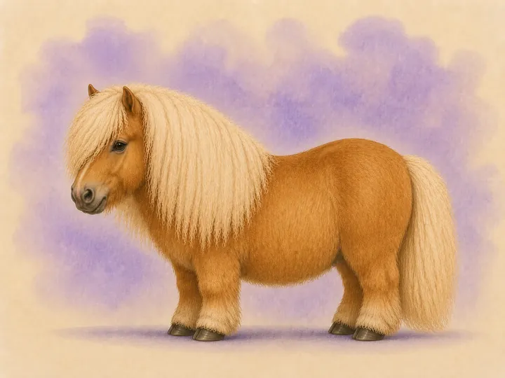 Krysning mellom Haflinger og Shetlandsponni