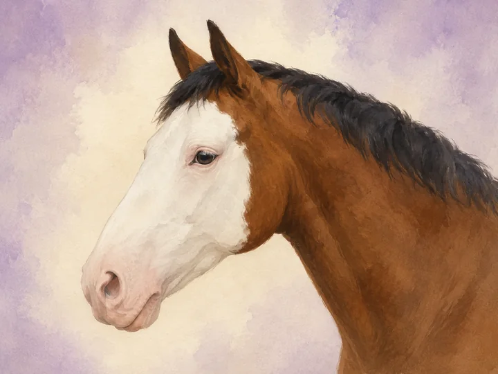 Bred bles: En bred bles er en svaert bred bles som omfatter minst ett oye og ofte begge neseborene.