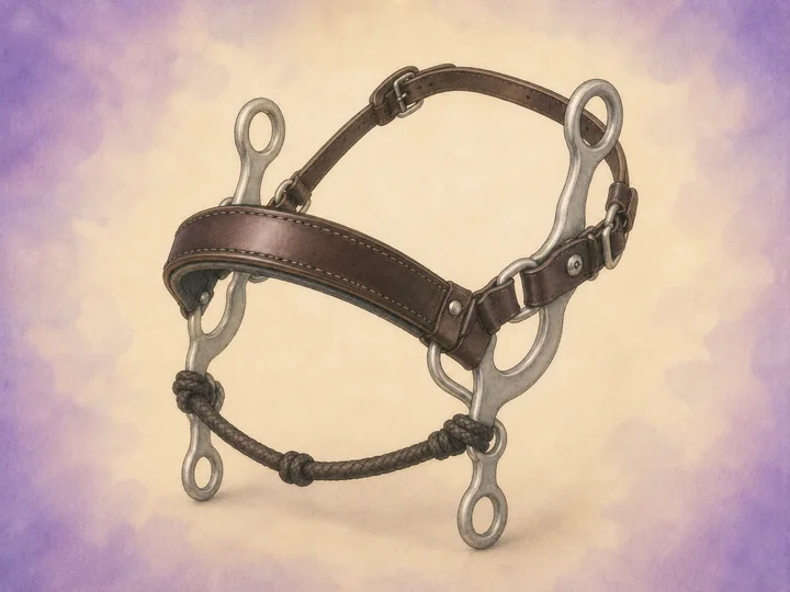 Hackamore: Hackamore ar ett bettlost trans som verkar pa nosen, hakan och nacken i stallet for munnen.